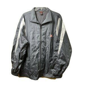 Vtg Sports Illustrated Men's Gray White Zip Up Windbreaker Light Jacket Sz XL